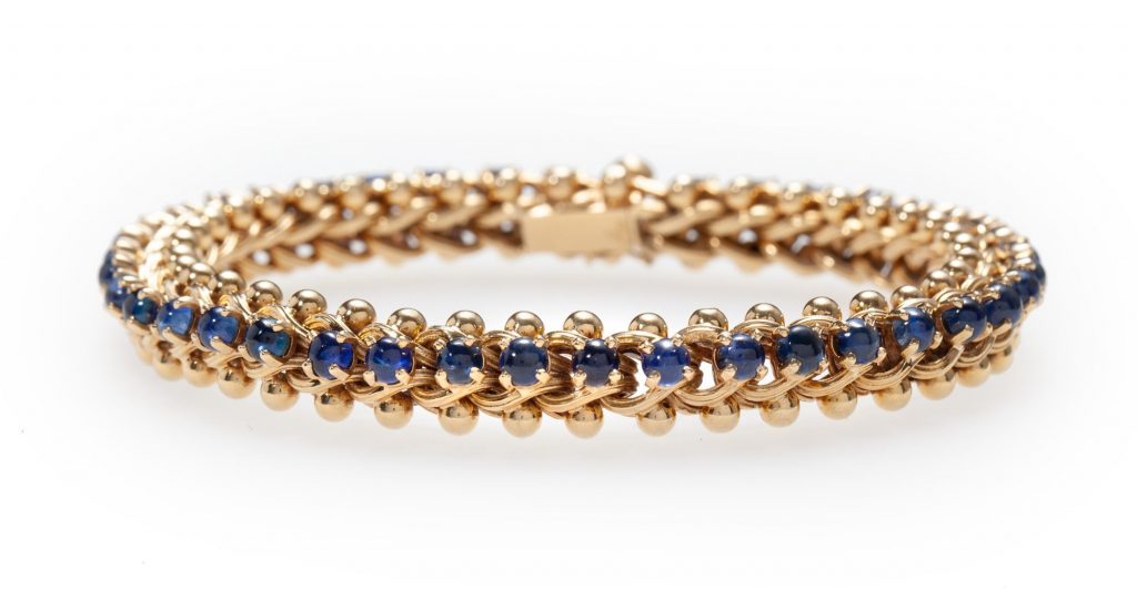 georges lenfant sapphire bracelet 1970s