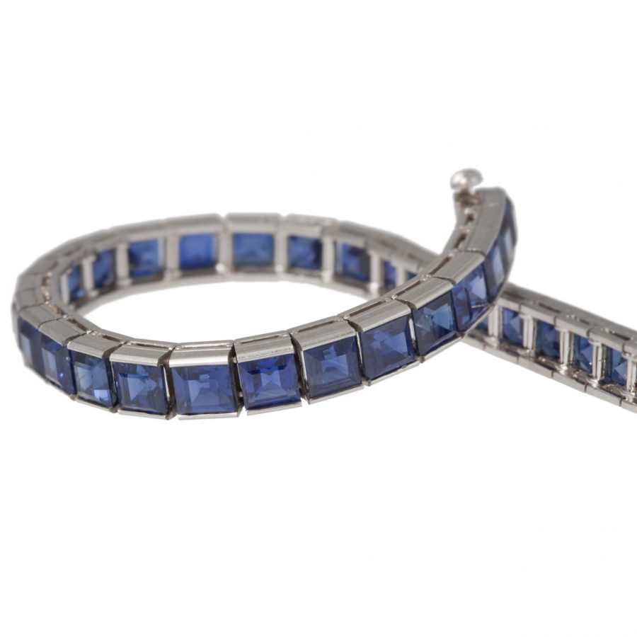 tiffany & co blue sapphire line bracelet