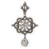 antique 19th century brooch pendant diamonds as a pendant