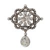 antique 19th century brooch pendant diamonds as a brooch
