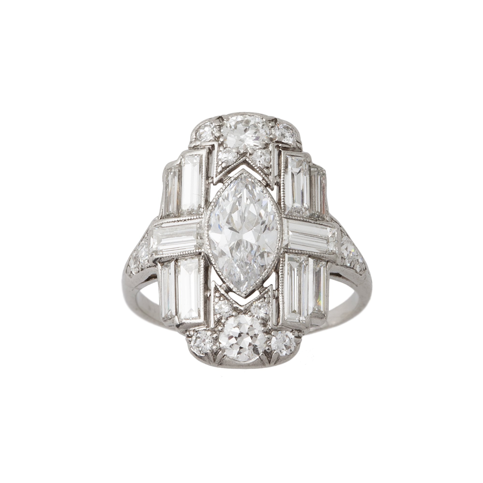 Art Deco diamond ring | Marjan Sterk Fine Art Jewellery | Amsterdam