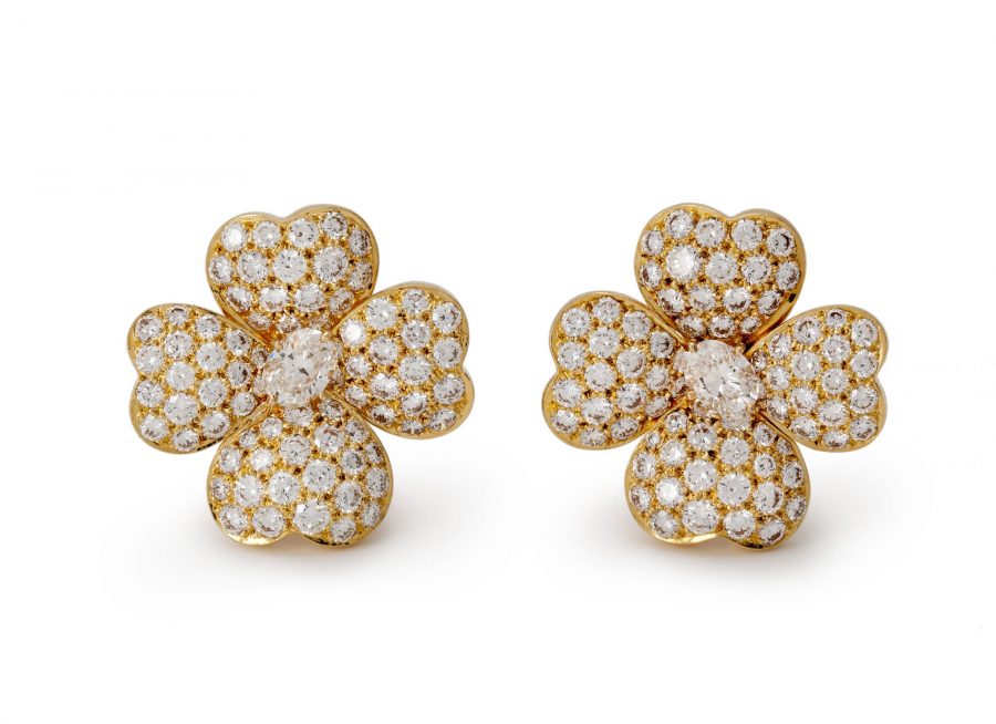 van cleef & arpels 'cosmos' diamond earrings