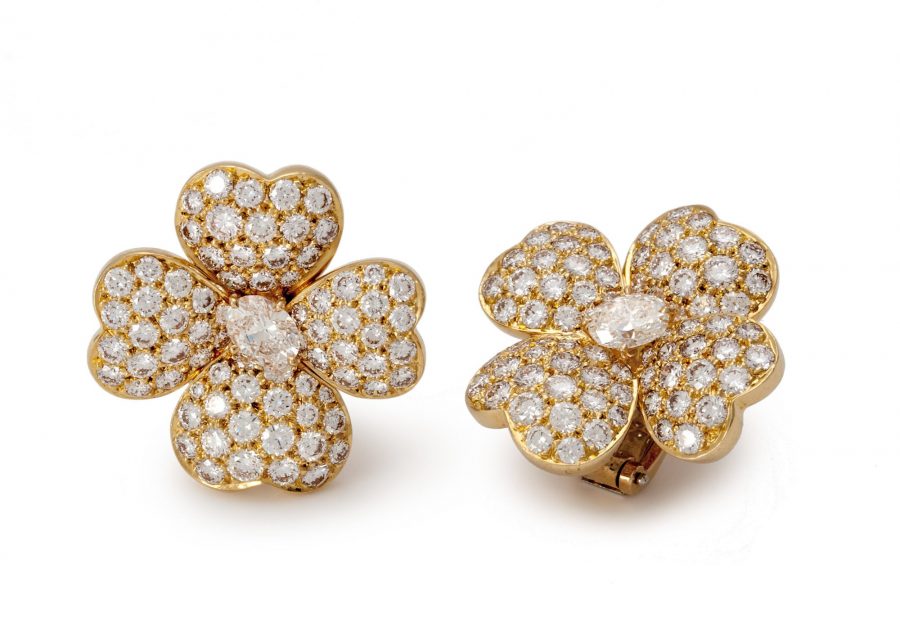 van cleef & arpels 'cosmos' diamond earrings