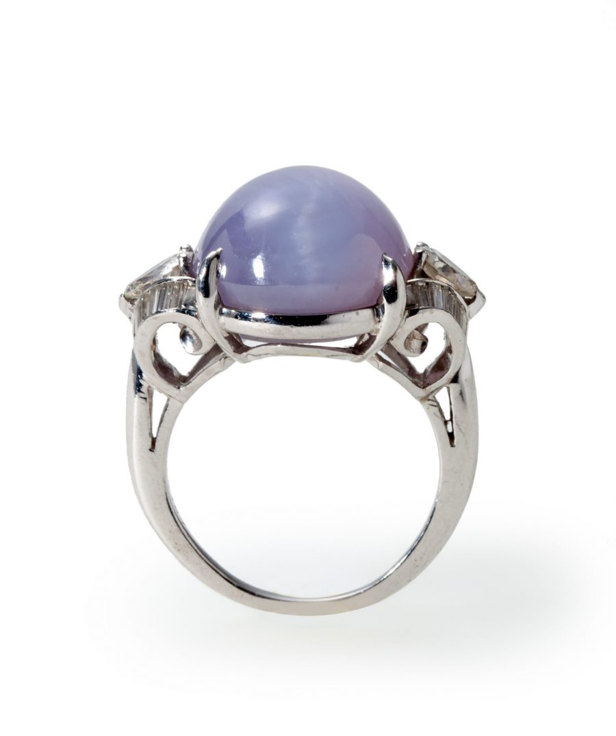 ring star sapphire and diamond