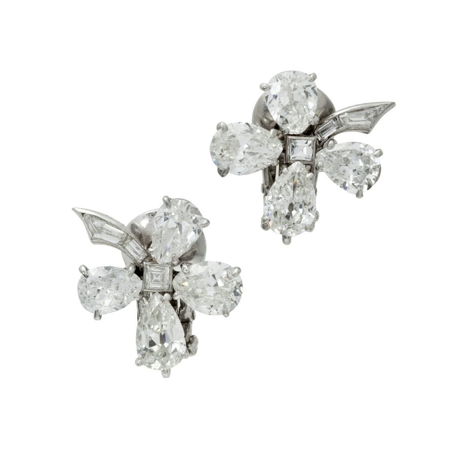 Van Cleef & Arpels diamond flower earrings