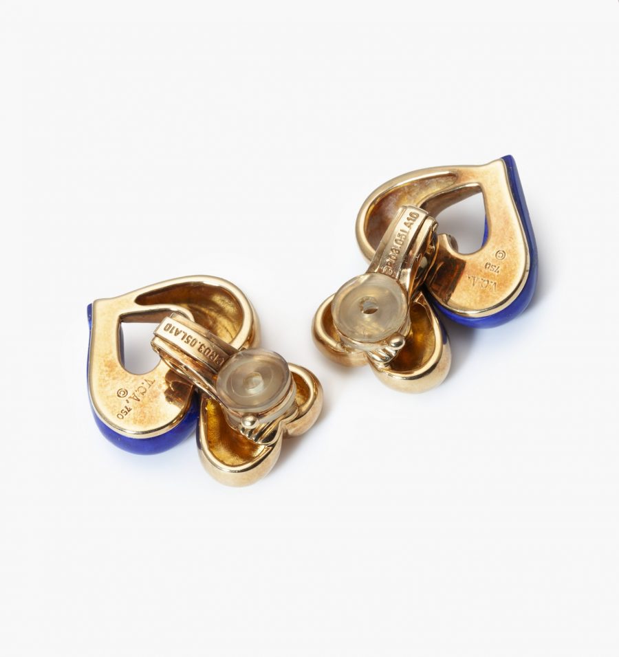 Van Cleef & Arpels heart earrings lapis lazuli