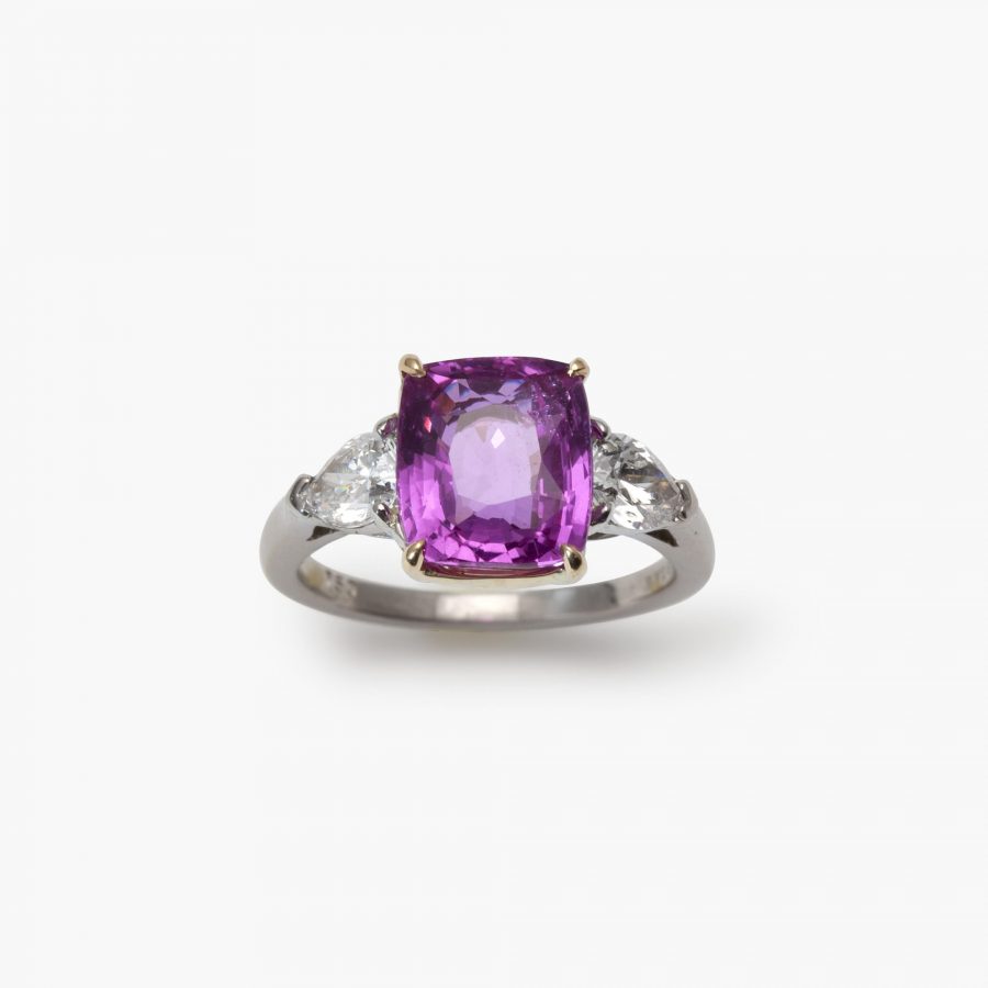 Bvlgari unheated pink sapphire ring