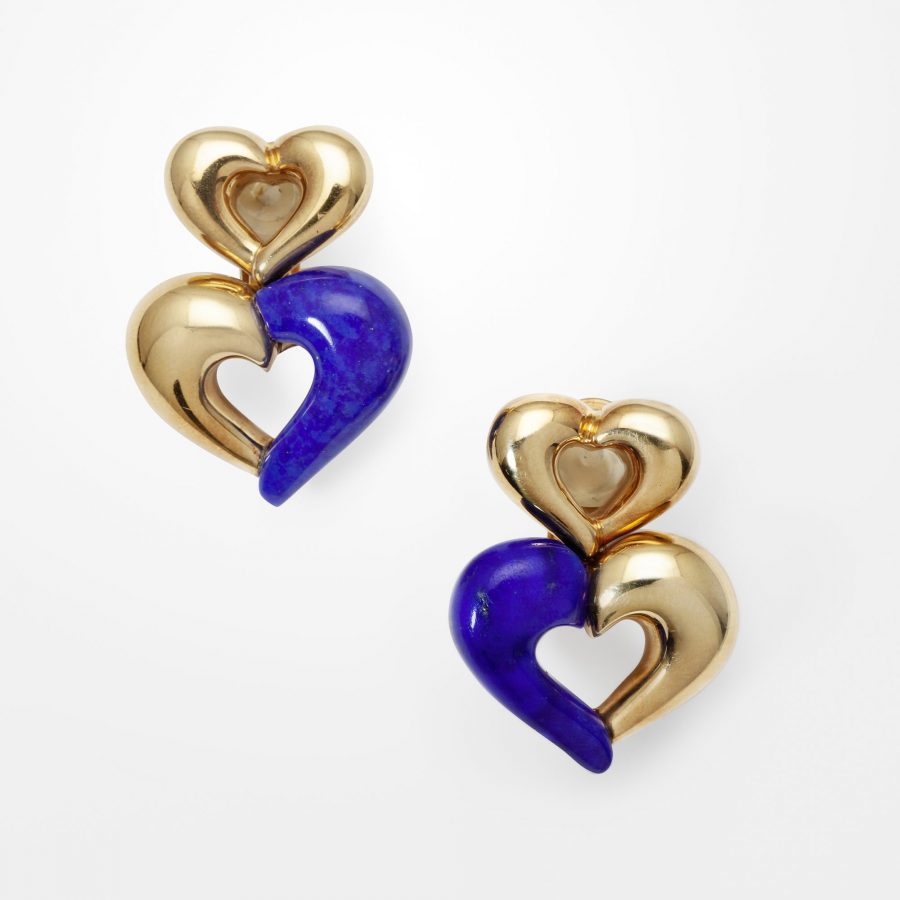 Van Cleef & Arpels heart earrings lapis lazuli