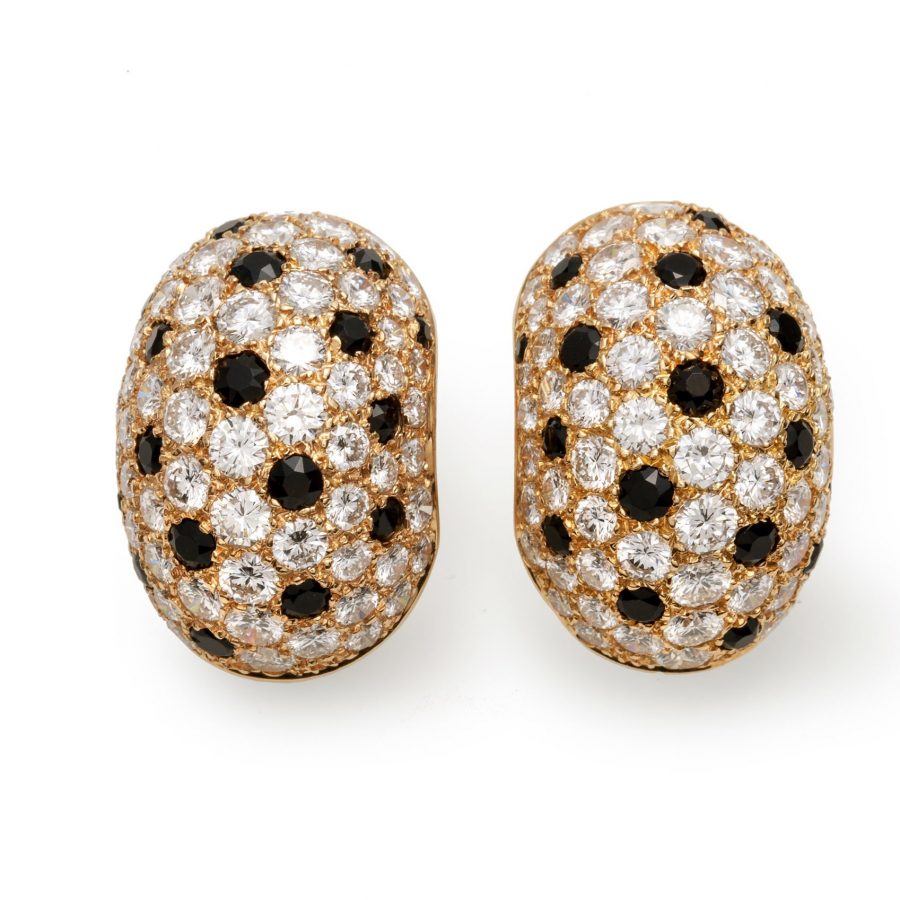 VCA earrings diamond onyx VCA earrings diamond onyx