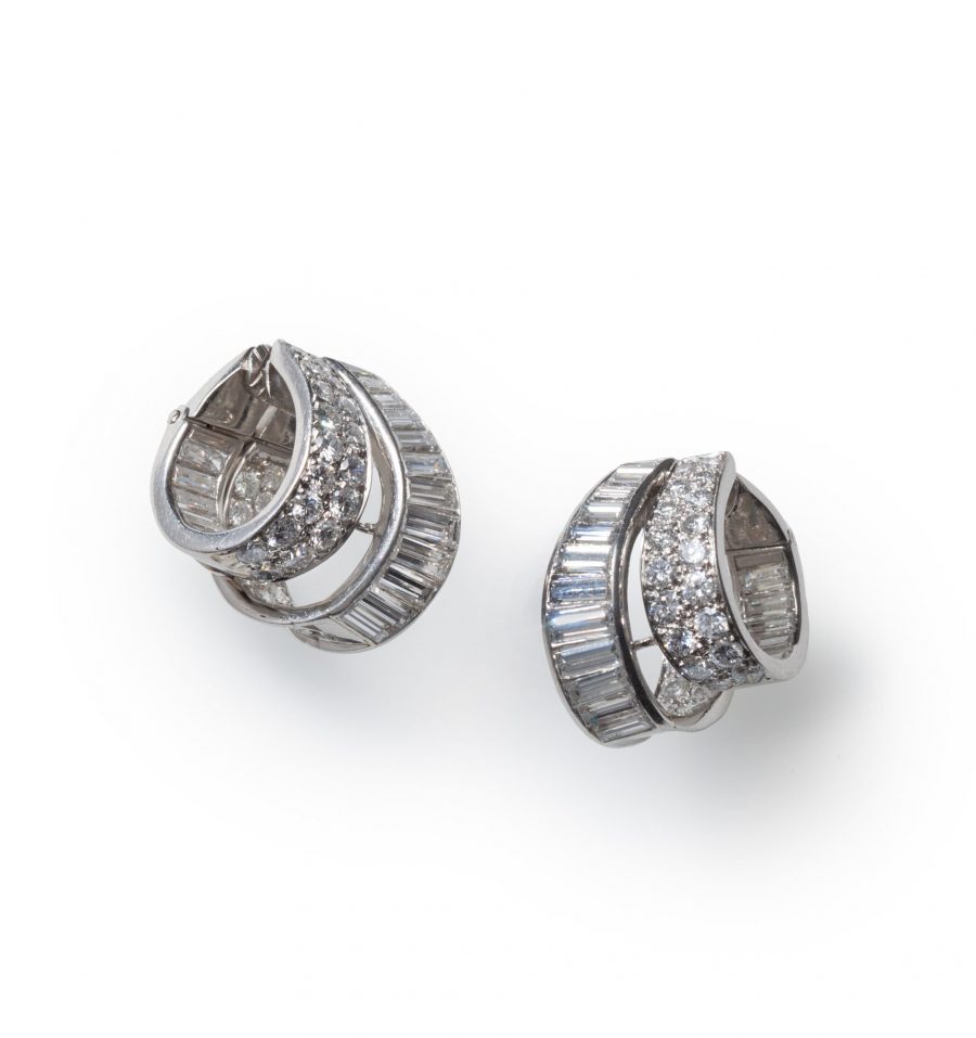 Van Cleef & Arpels diamond earrings hoops