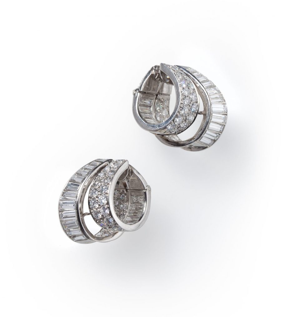 Van Cleef & Arpels diamond earrings hoops