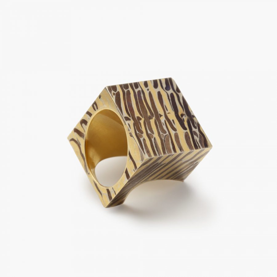 Francesco Pavan ring Tessuto mokume