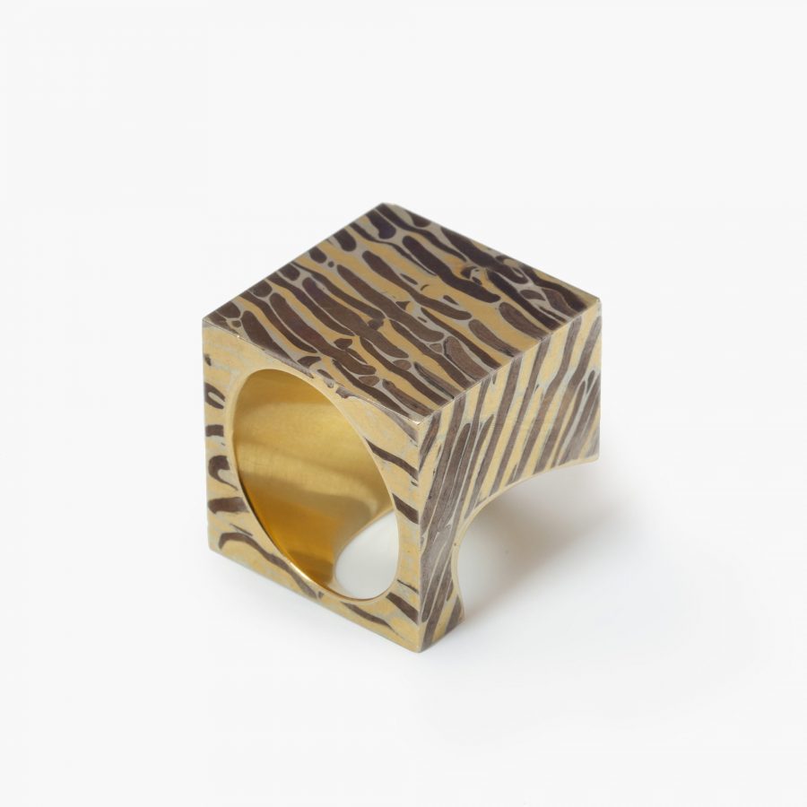 Francesco Pavan ring Tessuto mokume