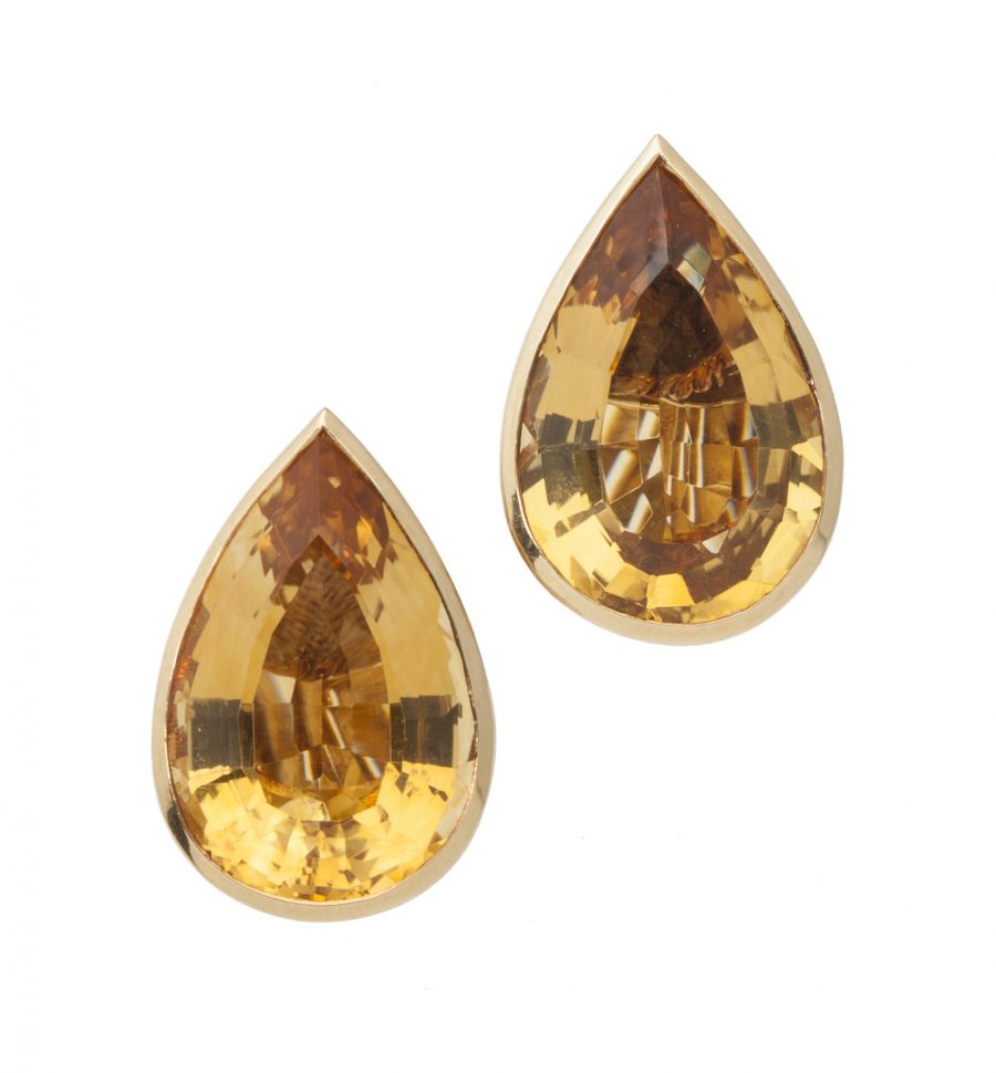 Marchak drop pendant earrings amethist citrine