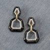 David Webb bamboo enamel diamond earrings