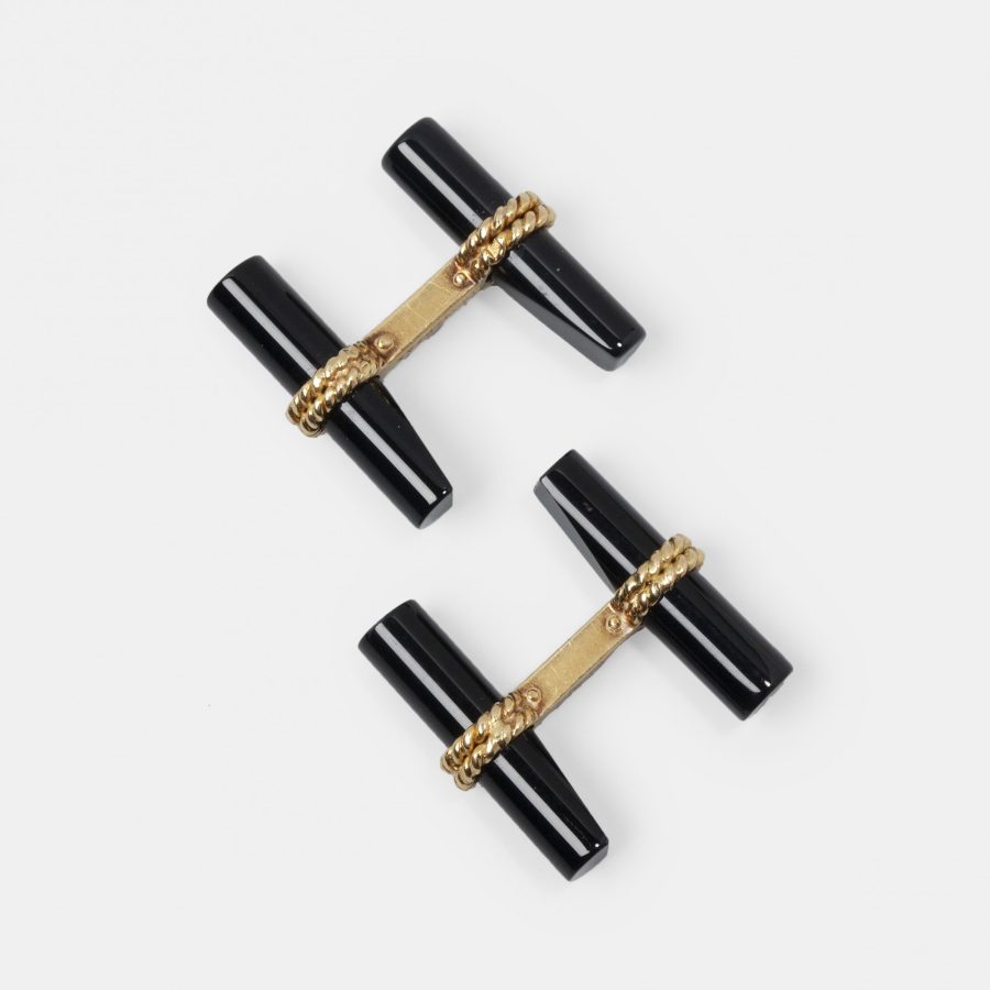 Van Cleef & Arpels onyx baton cuff links