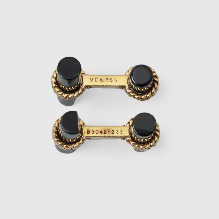 Van Cleef & Arpels onyx baton cuff links