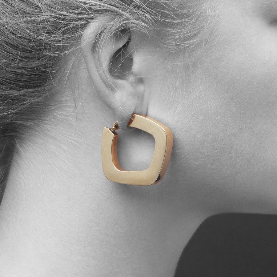 Rene Boivin yellow gold hoop earrings