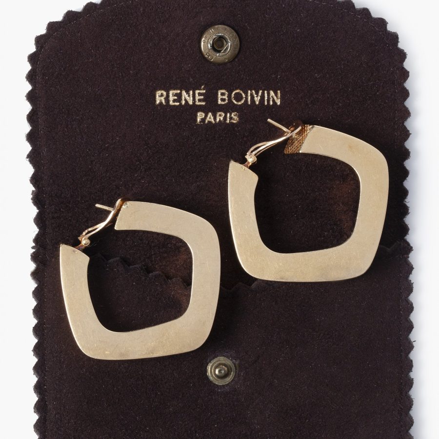 Rene Boivin yellow gold hoop earrings