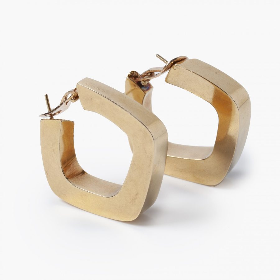 Rene Boivin yellow gold hoop earrings