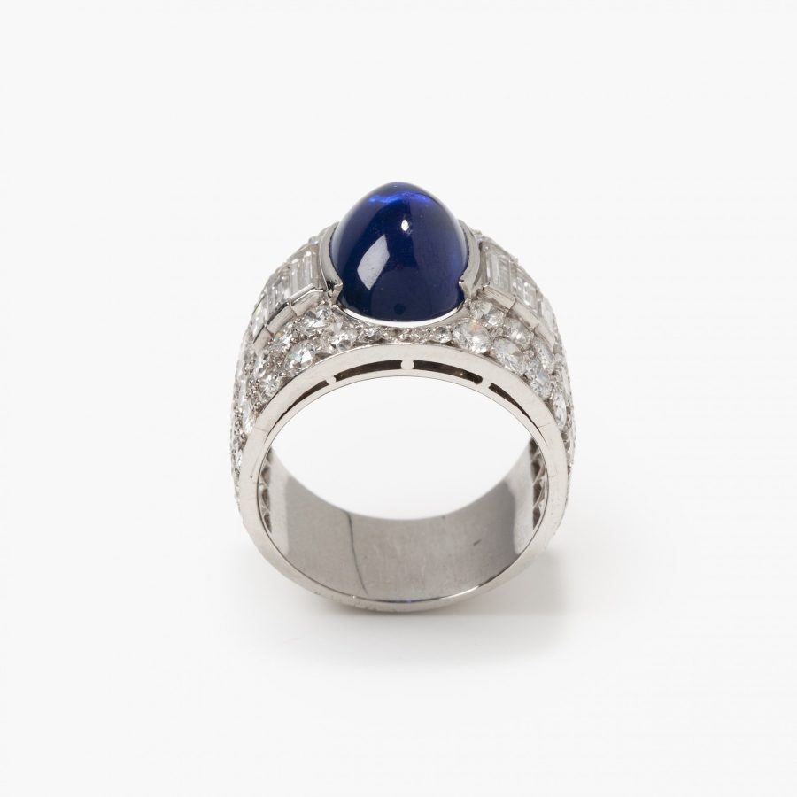 Bvlgari Trombino ring diamond sapphire ca 1950