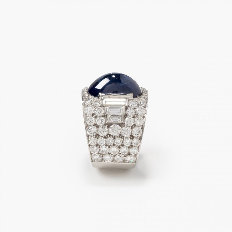 Bvlgari Trombino ring diamond sapphire ca 1950