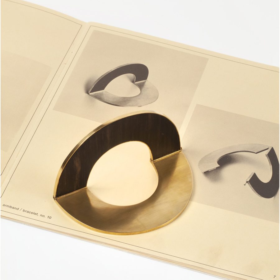 Giampaolo Babetto gold and wood design bracelet made in 1977