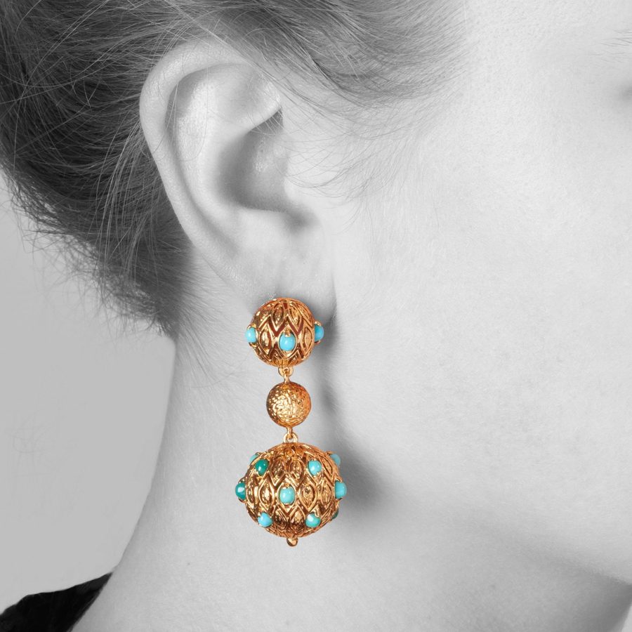 Van Cleef & Arpels earrings turquoise Paris 1967