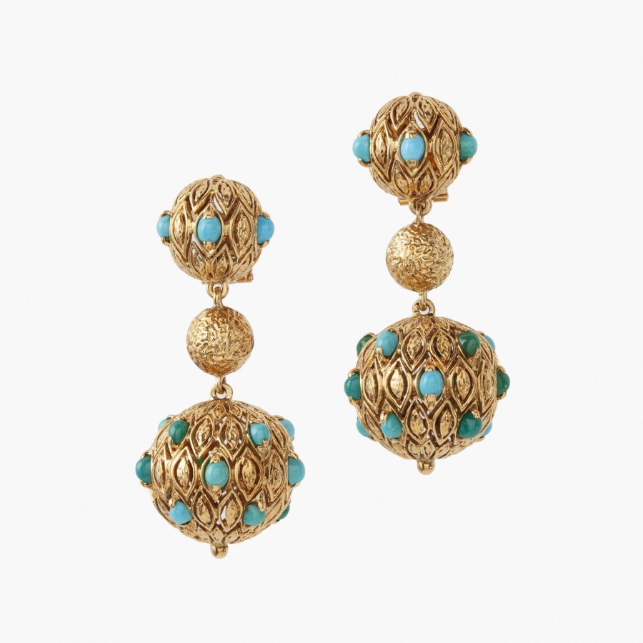Van Cleef & Arpels earrings turquoise Paris 1967