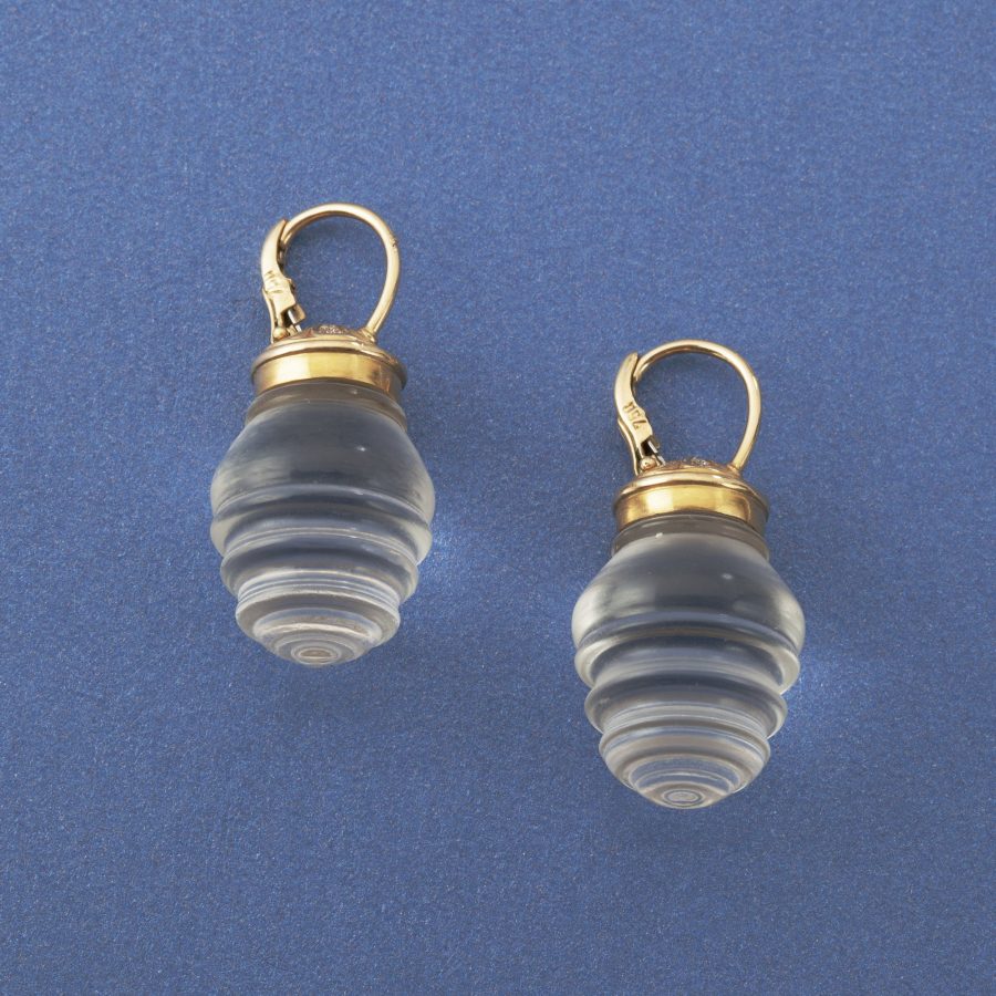Otto Jakob rock crystal and diamond earrings 2005