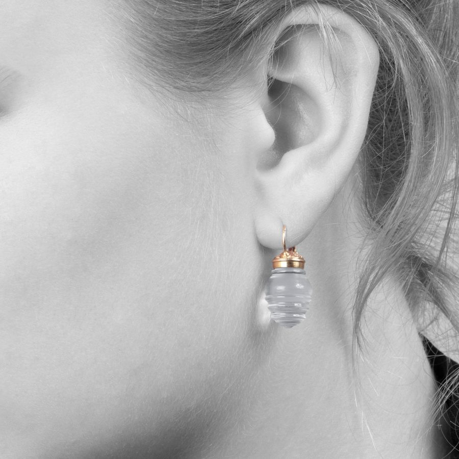 Otto Jakob rock crystal and diamond earrings 2005