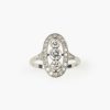 Platinum diamond set Art Deco ring by Vos & Co, the Hague, the Netherlands, ca 1930
