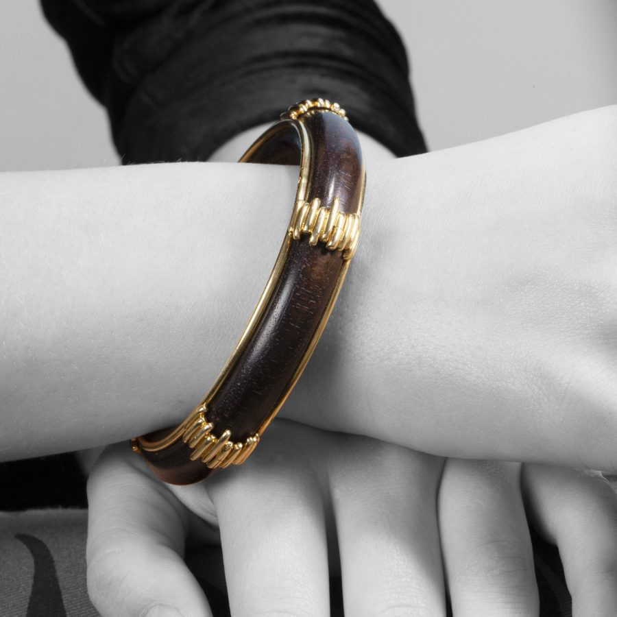 Van Cleef & Arpels wood bangle Paris ca 1970s