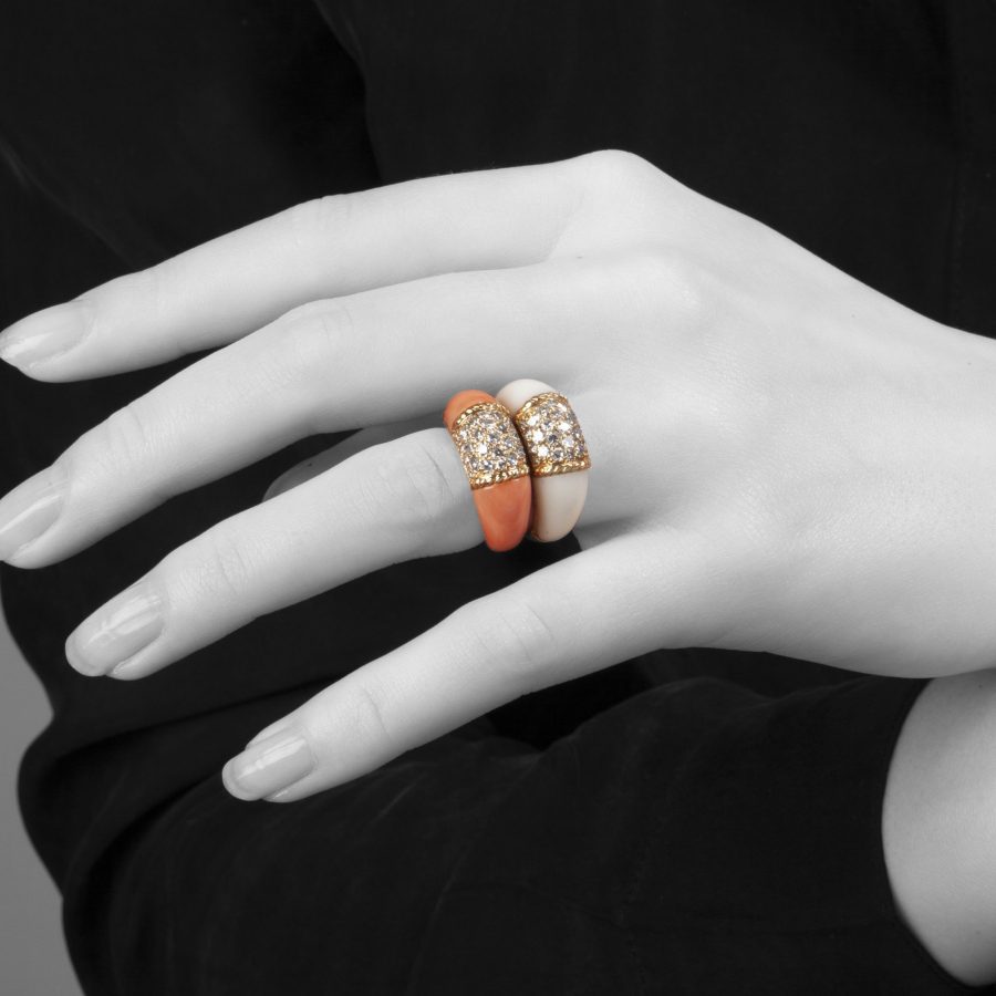 Van Cleef & Arpels coral Philippine ring Paris 1960s