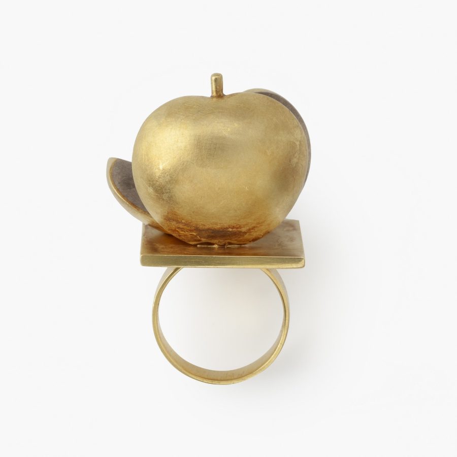 Bruno Martinazzi apple ring yellow and white gold London 1971