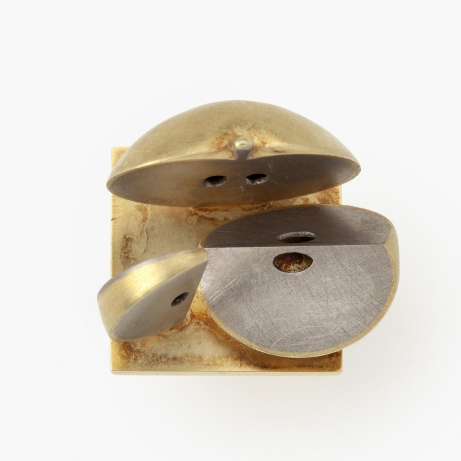 Bruno Martinazzi apple ring yellow and white gold London 1971