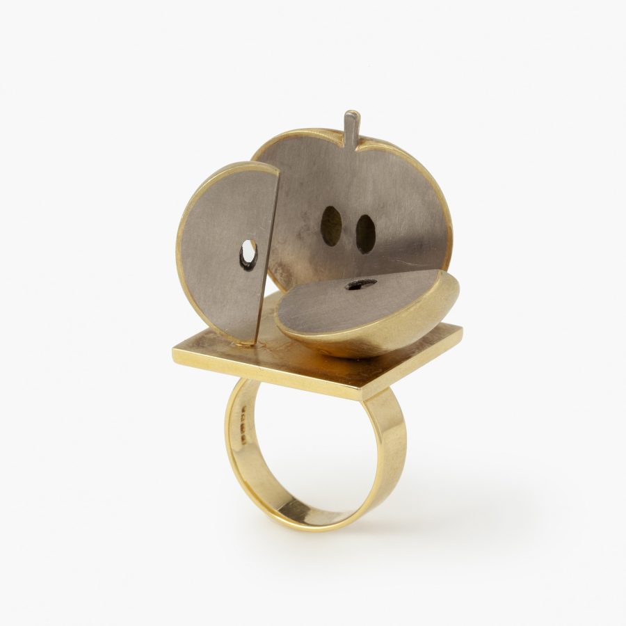 Bruno Martinazzi apple ring yellow and white gold London 1971