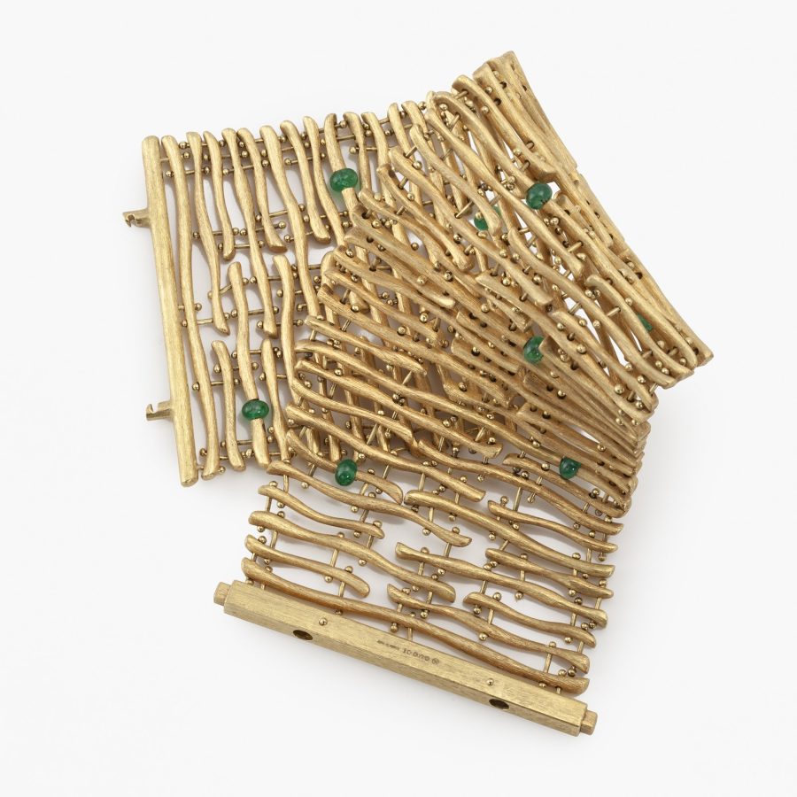 Yellow gold and emerald bracelet by Gucci, 1990's