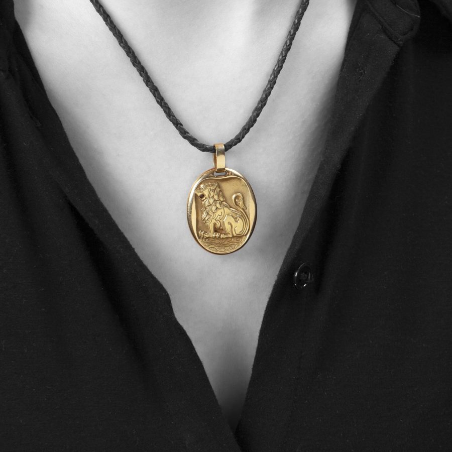 Cartier zodiac pendant Leo made by Georges Lenfant, Paris, ca 1970