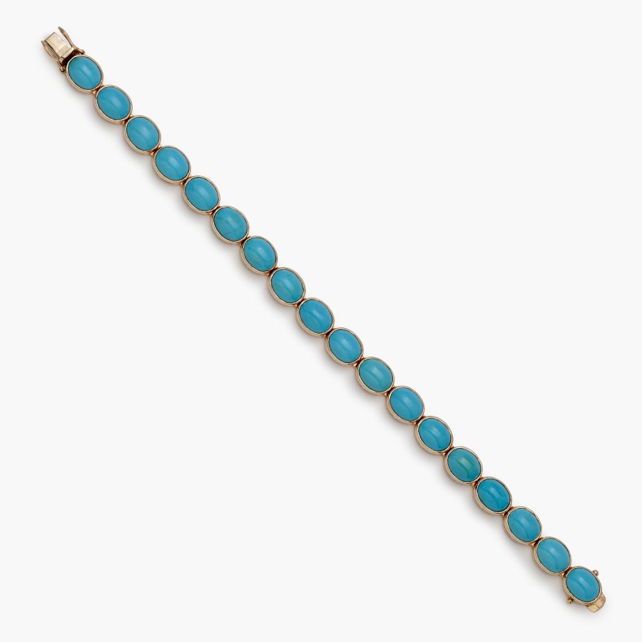 Modern bracelet pink gold turquoise