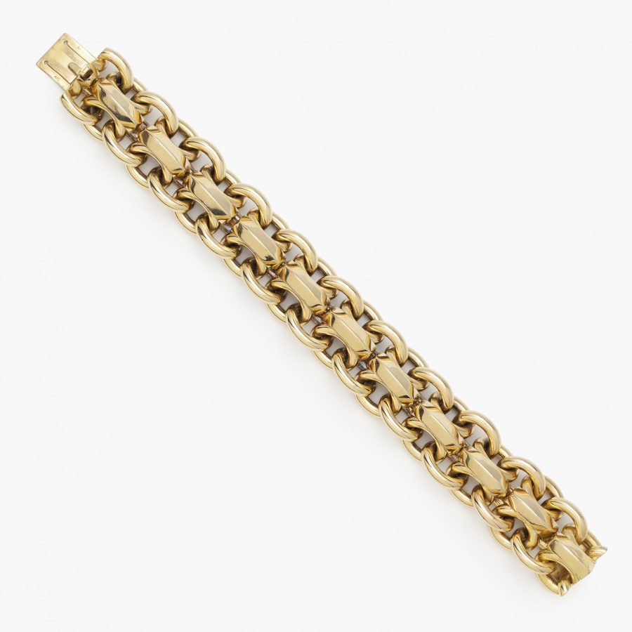 Cartier yellow gold bracelet made in Paris ca 1950