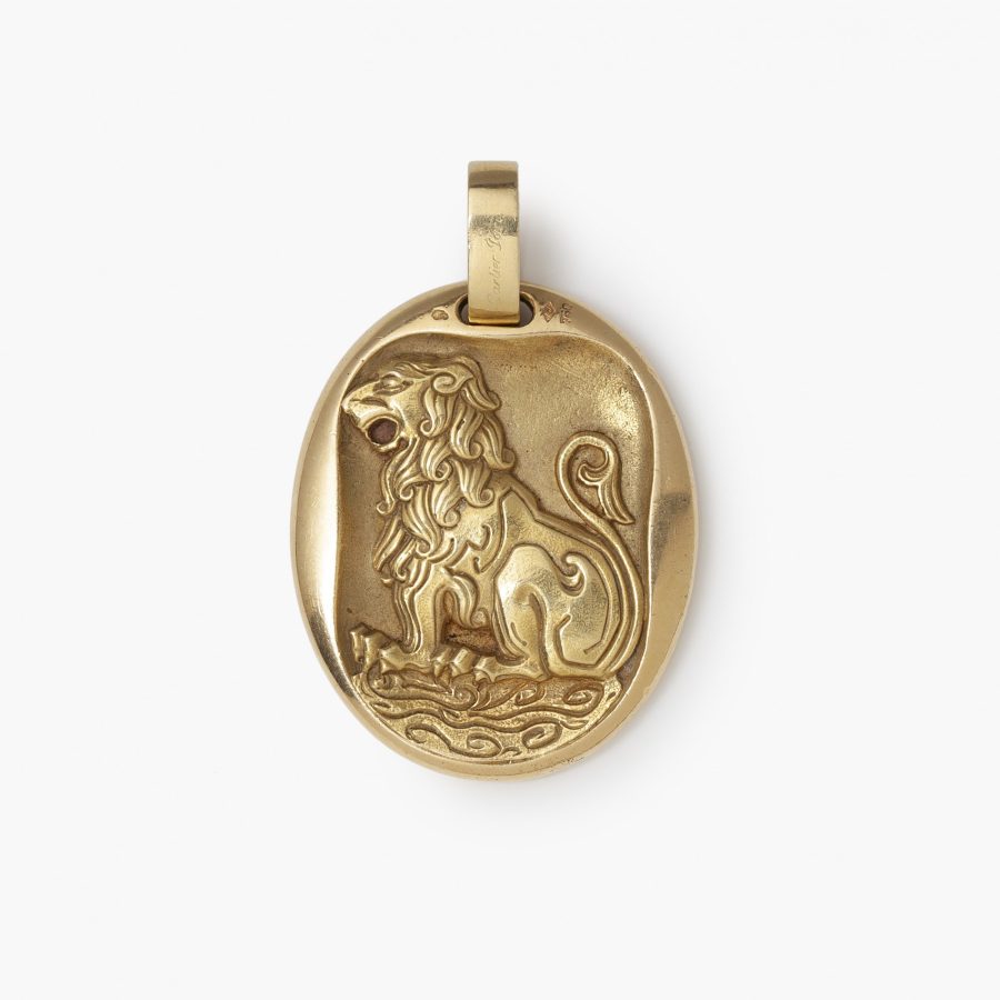 Cartier zodiac pendant Leo made by Georges Lenfant, Paris, ca 1970
