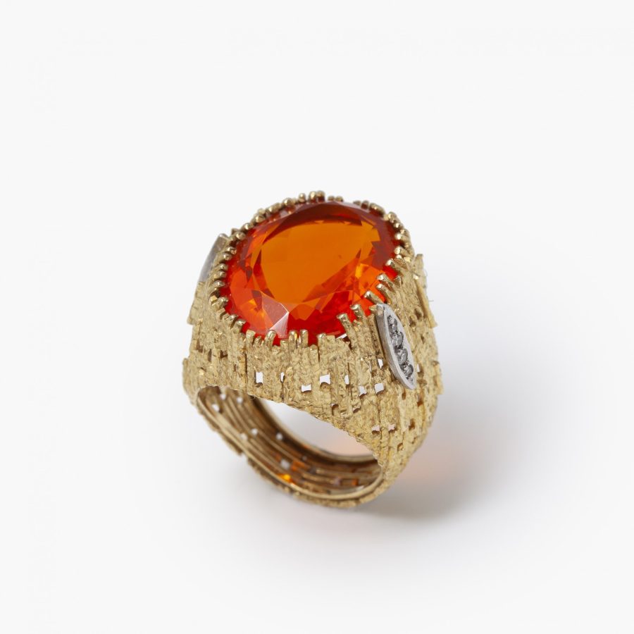 Andrew Grima fire opal ring dated 1976