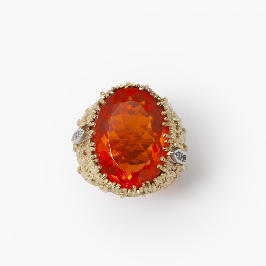 Andrew Grima fire opal ring dated 1976