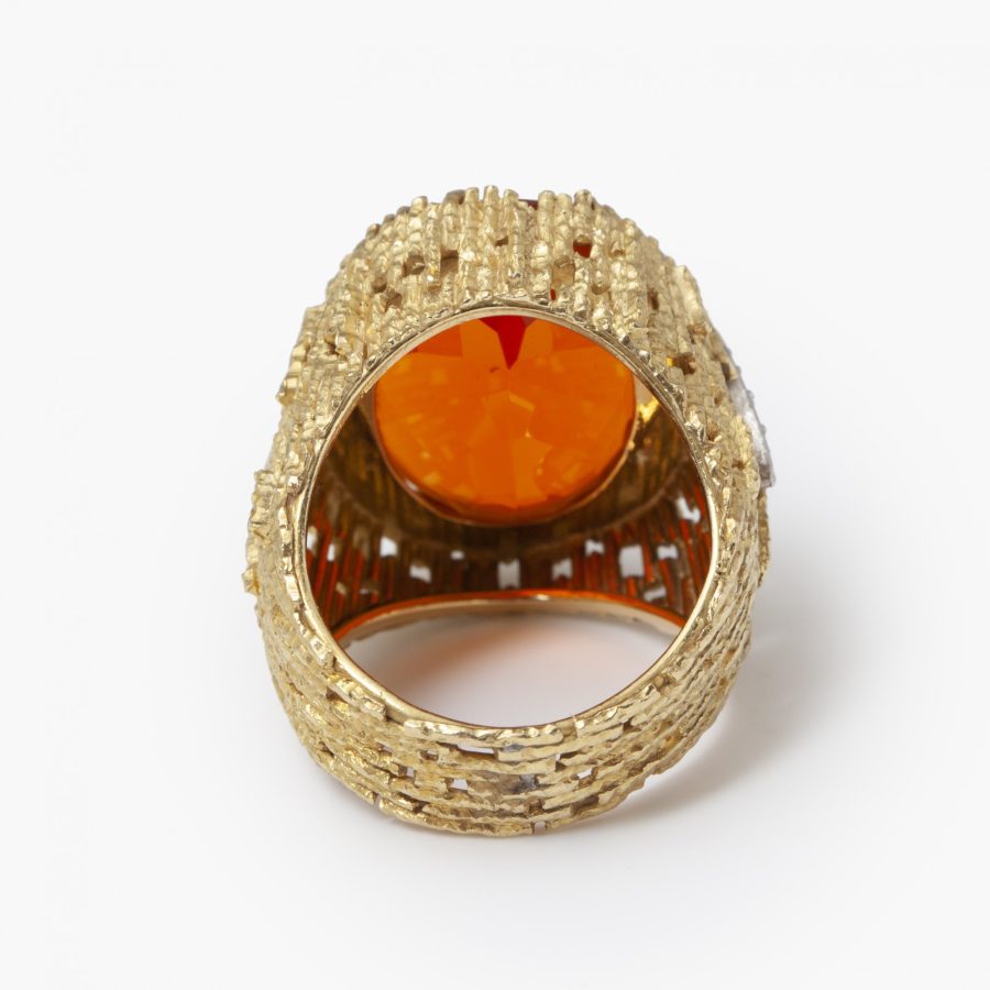 Andrew Grima fire opal ring dated 1976