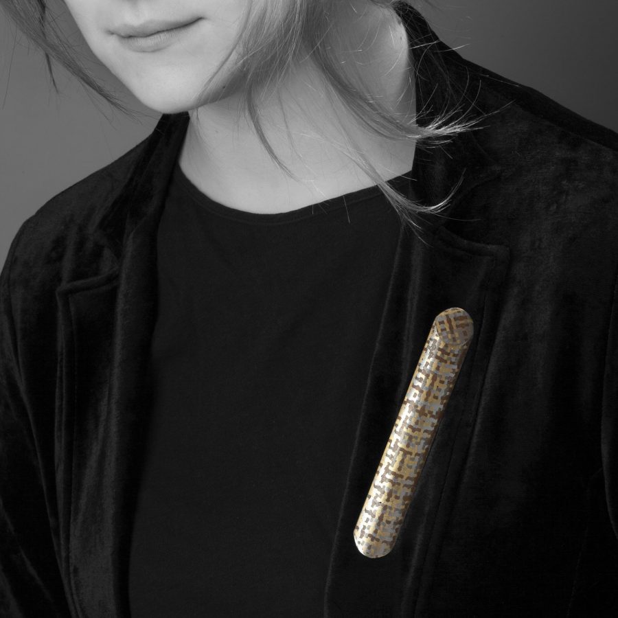 Francesco Pavan Tessuto brooch made in Padova ca 1990