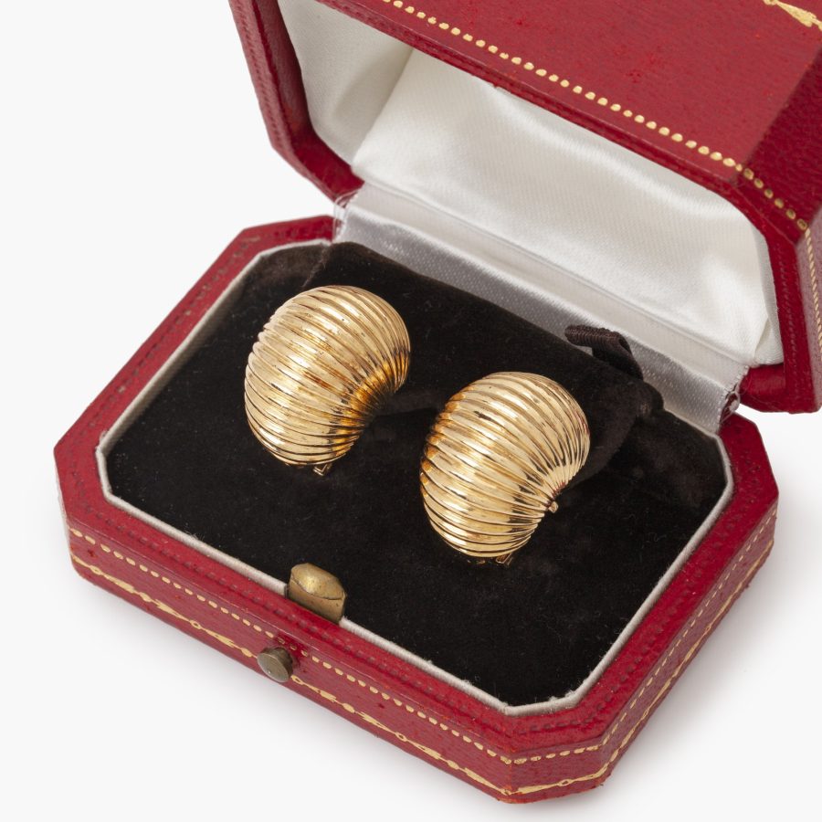 Cartier Paris bombé clip earrings dress clips ca 1950