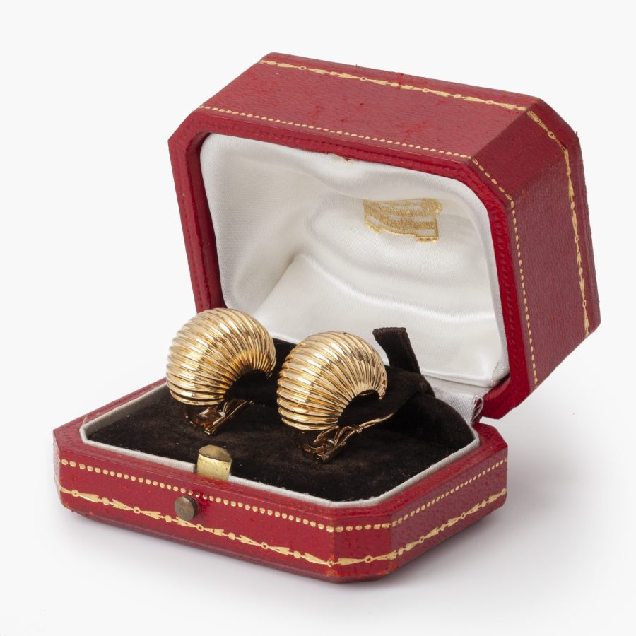 Cartier Paris bombé clip earrings dress clips ca 1950