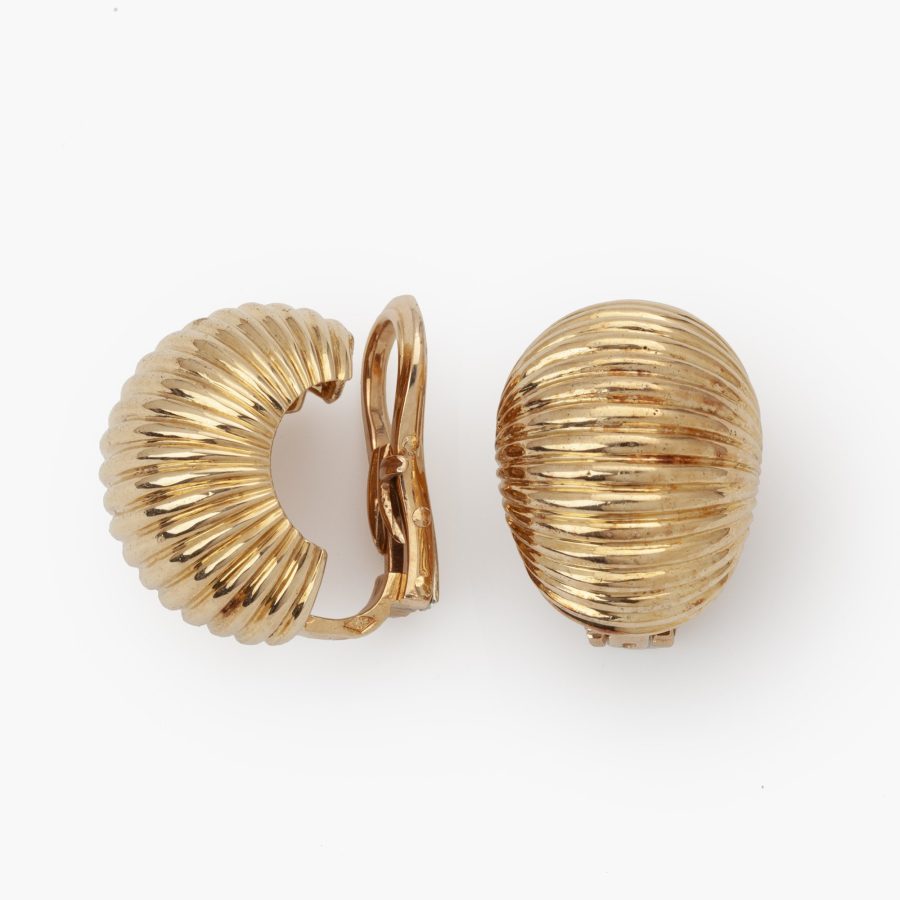 Cartier Paris bombé clip earrings dress clips ca 1950