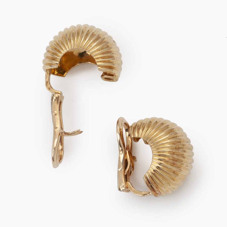 Cartier Paris bombé clip earrings dress clips ca 1950